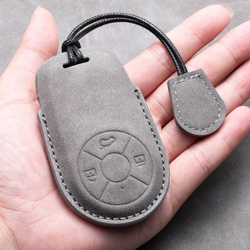Kryt koženého automobilu pre kľúče pre gwm haval h6 m6 ora dobrá mačka biela mačka iq auto-styling automatický inteligentný kľúč fob shell keychain