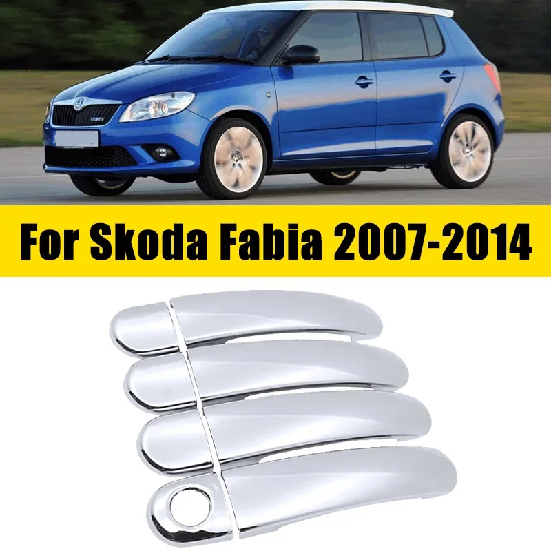 Kryt kľučky dverí Chrome pre skoda Fabia Mk2 5J Mg 2007-2014 2008 2009