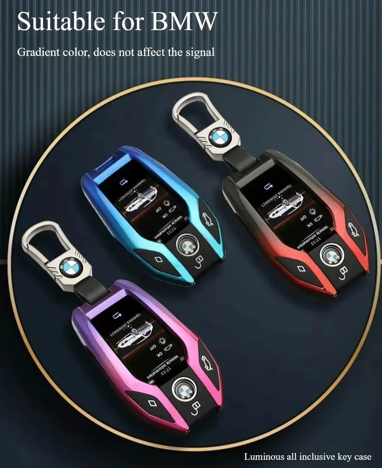 Kryt kľúčov obrazovky LCD pre BMW 7 Series 730LI 740 Nový X5 X6 X7 Buckle 530LE CAR 6 Series 630GT SHELL BAG BMW Key Case Case