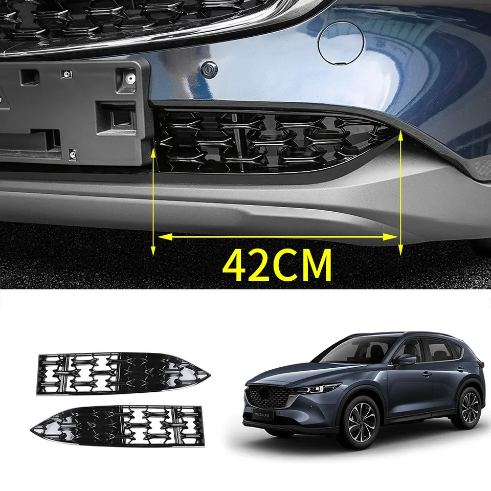 Kryt mriežky do spodného nárazníka Grill Grill Grill pre Mazda CX5 CX-5 2022 2023 2024 DECORÁCIA VONKA PREDNÁ DNEL