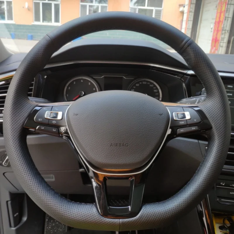 Kryt na volant na volante Originálna koža pre Volkswagen Golf 7 Mk7 Touran Up Nové pólo automatické kryt