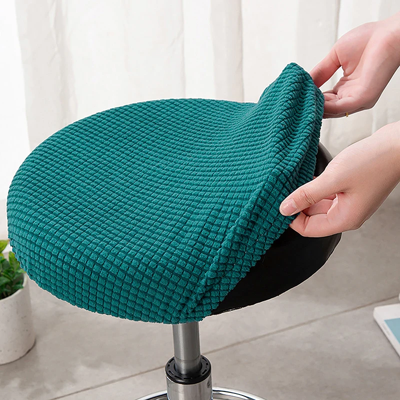 Kryt polárnej stoličky polárna fleece okrúhla stolička kryt odnímateľná stolička Slipcover Slid Sedadlá vankúš na umývateľnú stoličku