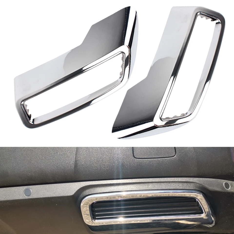 Kryt potrubia zadného výfukového výfukového výfuku pre Peugeot 3008 5008 2017 - 2020 ABS 1 párový výfukový potrubný kryt Tail Cover Styling