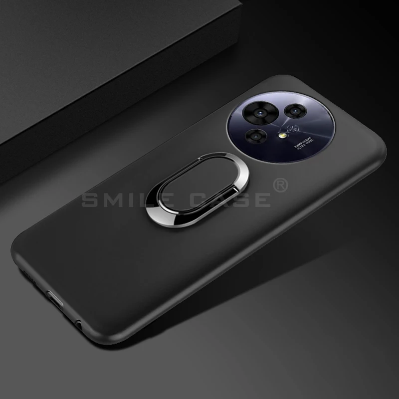 Kryt pre TCL 50 pro nxtper 5G (T803E, T803D) puzdro luxus 8 GB 512 GB 6,8 palca mäkký čierny plastový plastový kovový prsteň Phone Phone Funda