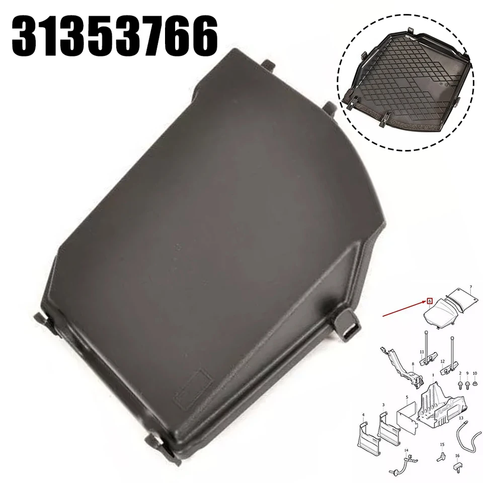 Kryt prednej batérie automobilu pre Volvo pre S60 pre XC60 pre XC70 31353766 Predná batériová skrinka Kryt automobilu