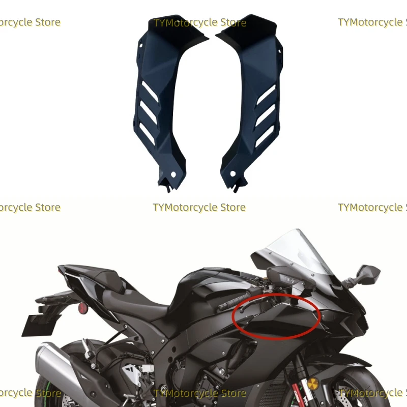 Kryt prívodu vzduchu v hornej časti predného prístrojového prístrojového krytu kapotáž pre Kawasaki Ninja ZX10R ZX-10R 2021 2022 2023