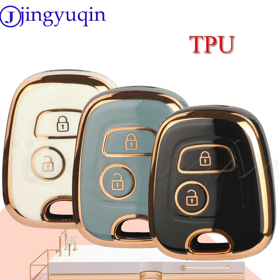 Kryt puzdra JYQ TPU Auto -Key Shell Cover pre Peugeot 106 107 206 207 307 Citroen C1 C2 C3 C4 XSARA PICASSO pre ochrancu Toyota AYGO
