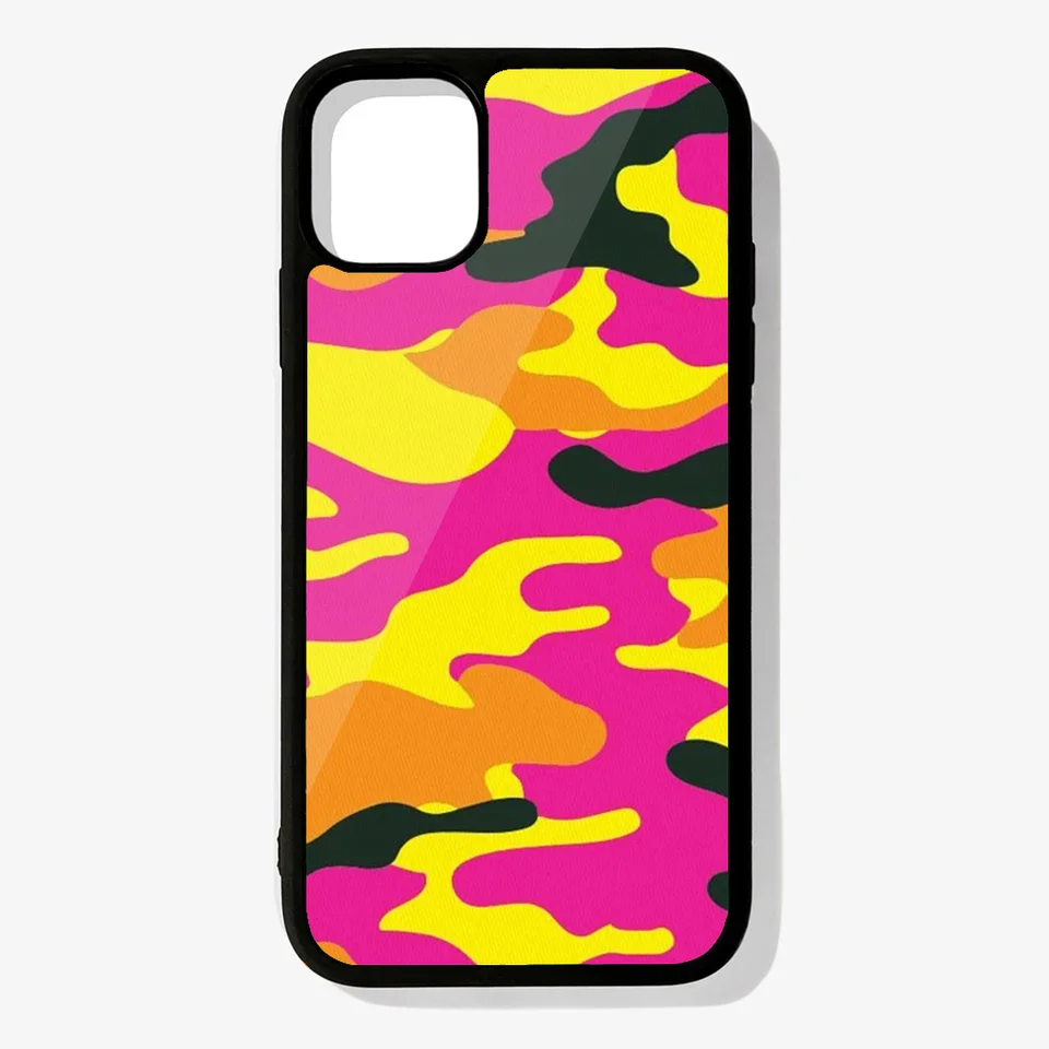 Kryt puzdra na gumové silikónové telefóny pre iPhone 15 14 13 12 11 Pro Max Mini plus 6 6s 7 8 plus x x x xr neon camo.webp