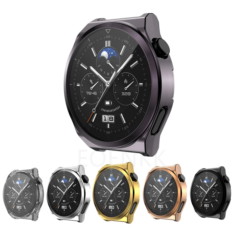 Kryt puzdra pre Huawei Watch GT 3 Pro 46 mm Ochranné puzdrá Soft Screen Screen Chránič nárazníka pre Huawei Watch GT3 PRO 43 mm