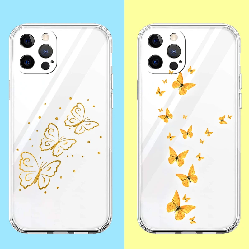 Kryt puzdra pre zlatý motýľ pre puzdro pre google Pixel 8 7 6 5 4 4xl 7a 6a 5a 4a 3a 3AXLPRO 5G SOCKOPPORPOPT SLIKONE SILICON TRANSPALENT SHELL