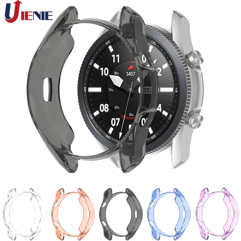 Kryt puzdra TPU pre Samsung Galaxy Watch 3 45 mm 41 mm ochranca Silikónová ochrana obrazovky pre Galaxy 3 SM-R840/ R850