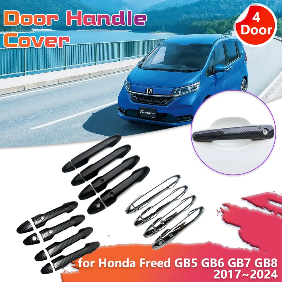 Kryt rukoväte dverí pre vozidlo pre Honda Freed GB5 GB6 GB7 GB8 2017 ~ 2024 Orezanie nálepky Exteriér SCRAR DEOCON CAP CAP CRESK Príslušenstvo
