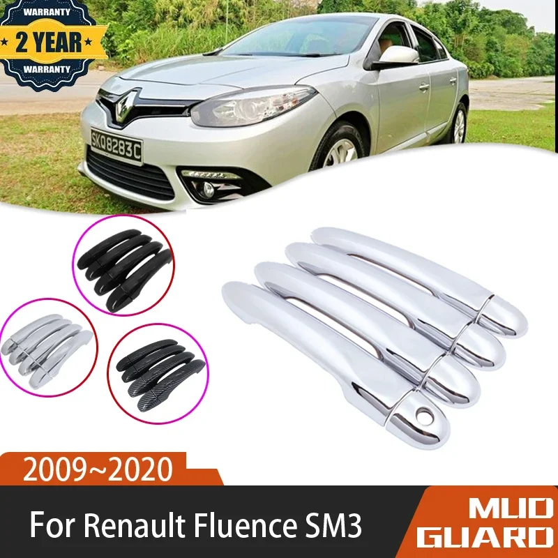 Kryt rukoväte s kľučkou pre exteriér Chrome pre Renault Fluence Samsung SM3 2009 ~ 2020 Automobilové príslušenstvo Stylingové nálepky TREST SET Chrome