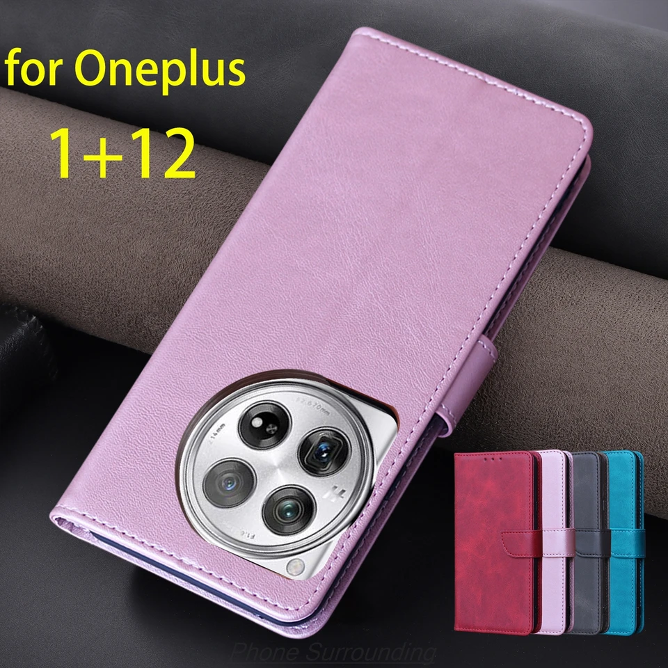 Kryt s kliešťami PU kožené puzdro pre OnePlus 12/1+12 Držiak kariet Phone Tacks Ochranné puzdro Fundas Coque