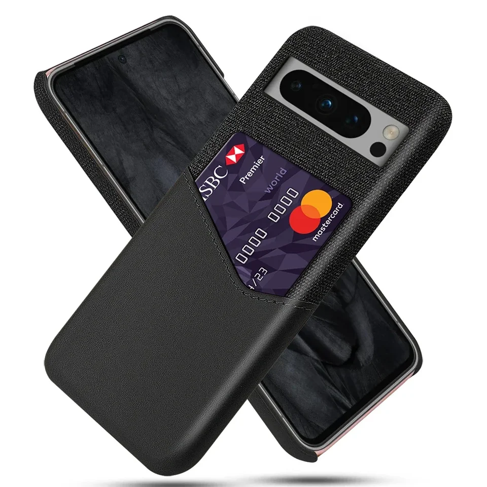 Kryt s mäkkou látkou na kreditnú kartu pre Google Pixel 8 Pro, 7, 6, 5, 4, 3, 2, 3a, XL, 4A, 5A, 5G, 6A, 7a, 8pro, Pixel8 Pro,
