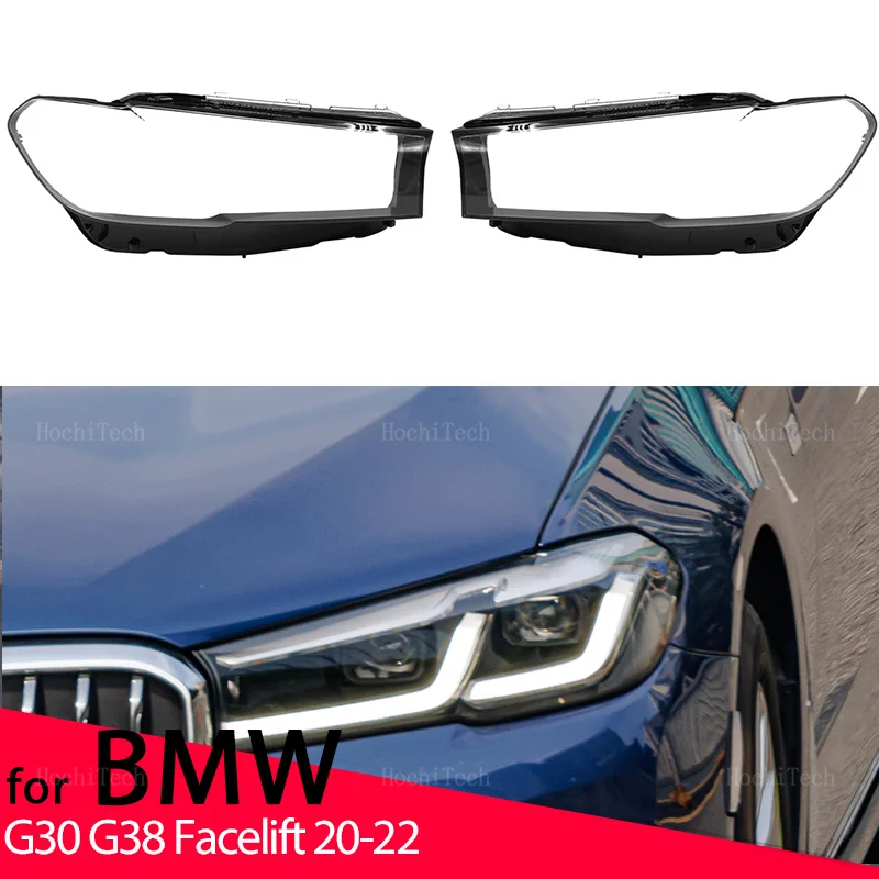Kryt s svetlometovým krytom vozidla Svietidlo sklenený kryt Lampshade Bright Shell Covers pre BMW 5 Series G30 G38 facelift 2020-2023
