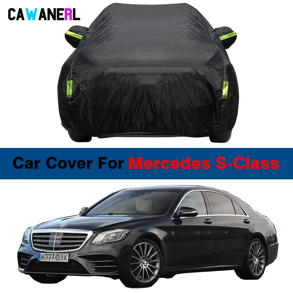 Kryt s úplným automobilom Sun Shade Rain odolný voči snehu odolnosti s vodou vodotesnou pre Mercedes S350 S400 S400L S430 S450 S450L S500 S500L