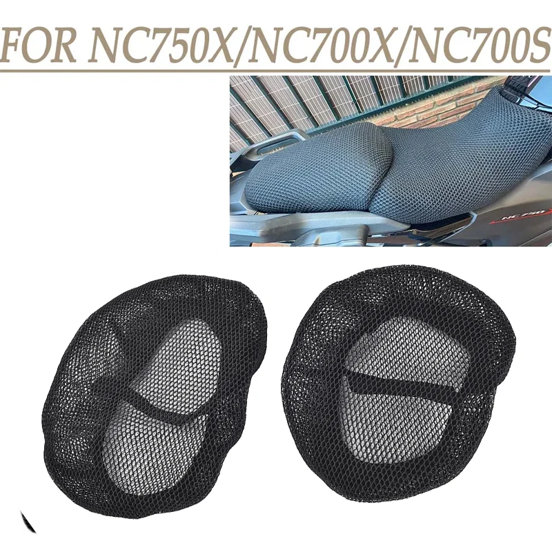 Kryt sedadla motocyklového vankúša 3D mash tkanina anti-lyžová podložka pre Honda NC750X NC700X NC700S NC700XD NC 750 700 x 750X NC700 S XD