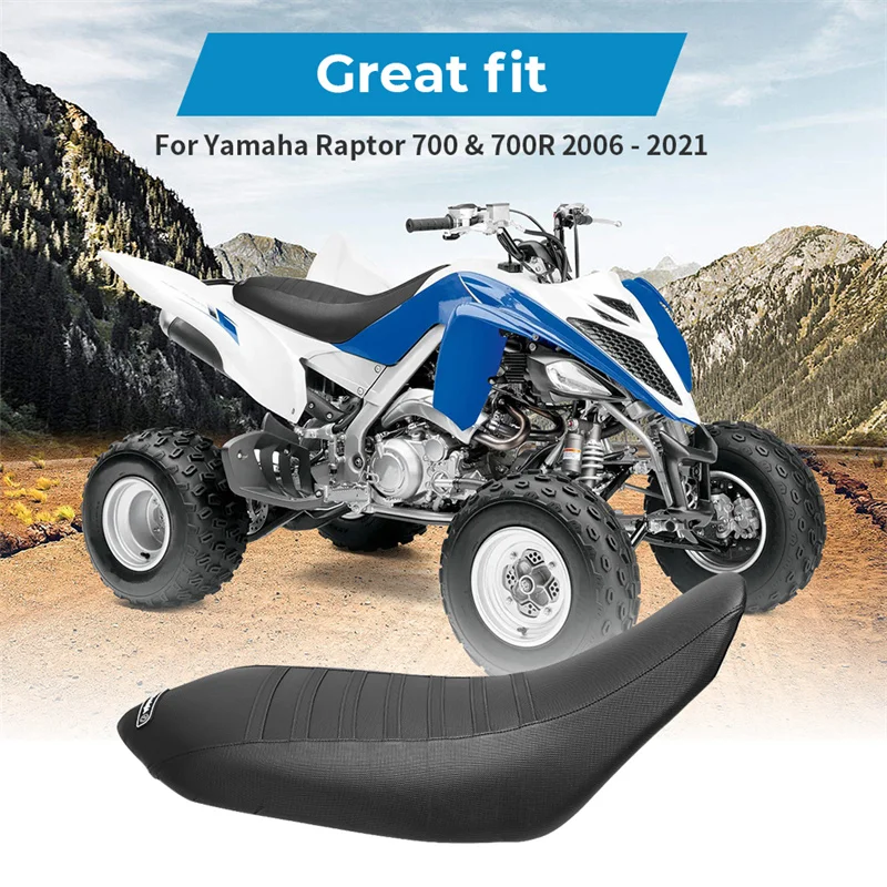 Kryt sedadla PVC Gripper Sedadla proti skĺznutiu obilia Cover pre Yamaha Raptor 700 YFM700 R 2006 - 2021 Gripper s krytmi rebier z gripperov