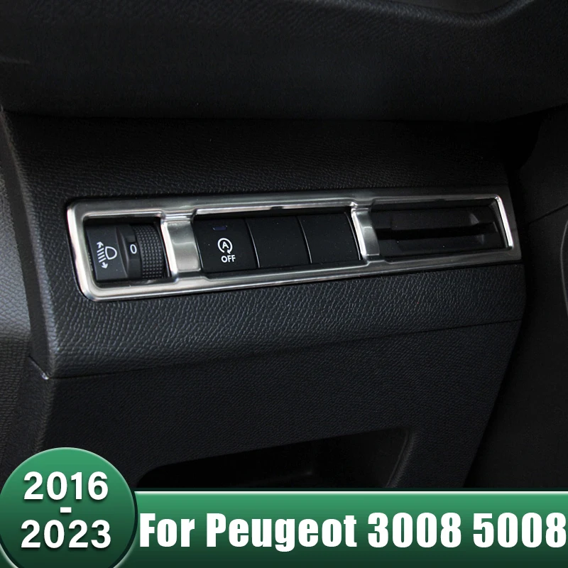 Kryt spínaču gombíkového spínaču automobilu CAR pre Peugeot 3008 5008 GT Hybrid 2016 2017 2018 2019 2020 2021 2022 2023