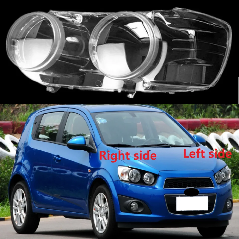 Kryt svetlometov automobilu pre Chevrolet Aveo Sonic 2011-2013 HEATLAMP LENS Priehľadné lampa s lampami Nahraďte pôvodné sklo