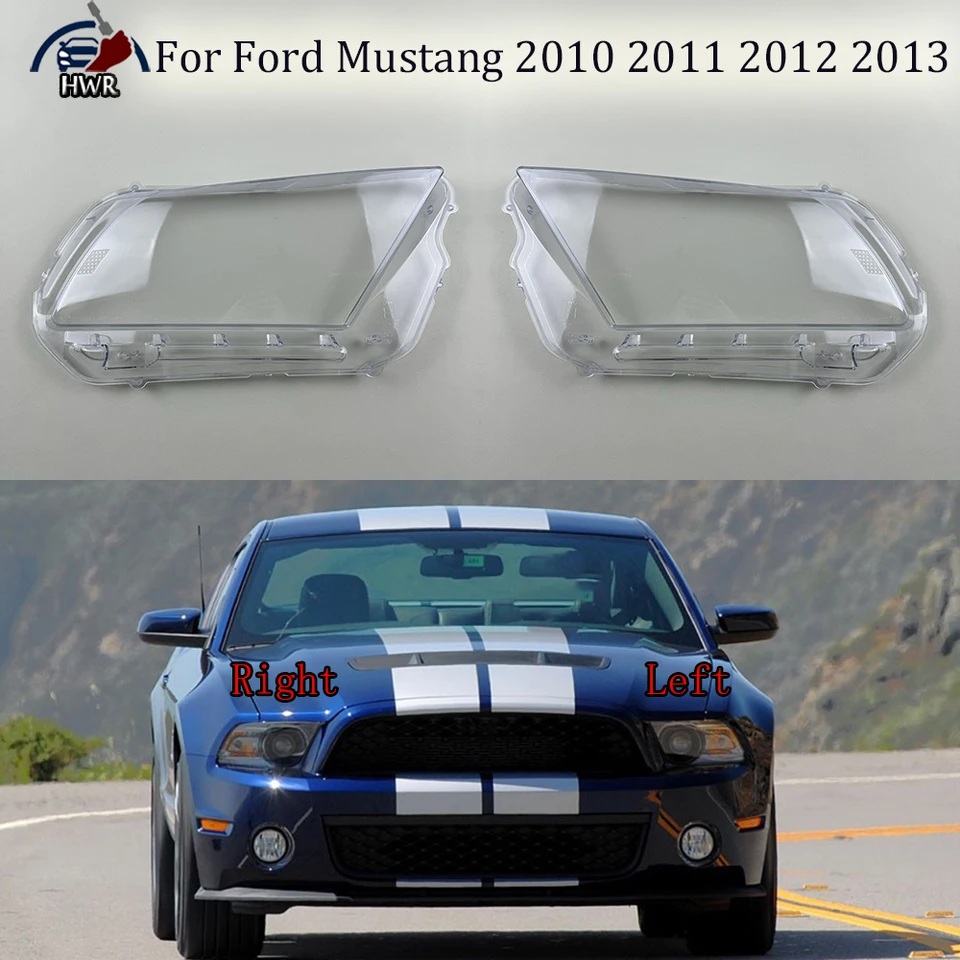 Kryt svetlometu Priehľadná lampa svetlomety Shell PlexIglas nahradiť pôvodnú šošovku pre Ford Mustang 2010 2012 2012 2013