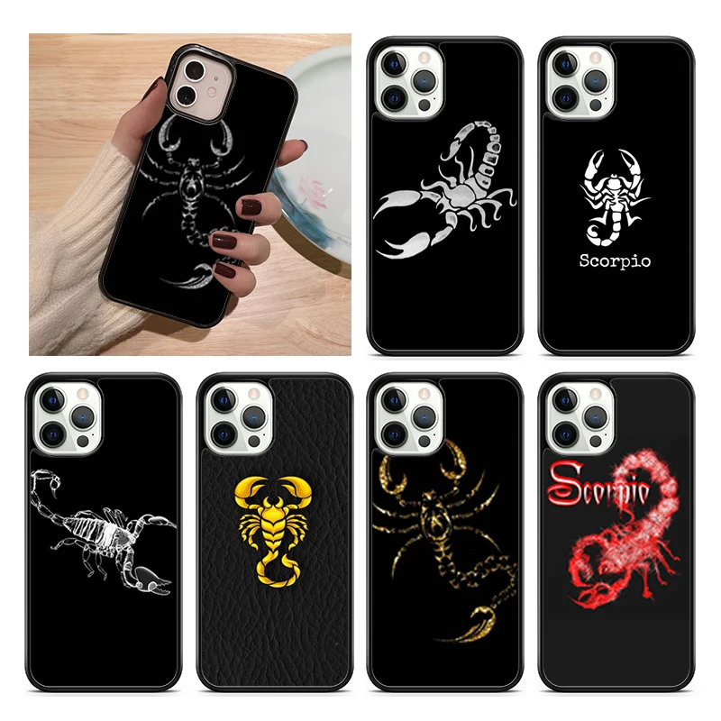 Kryt telefónu Scorpio pre telefón pre iPhone 15 16 14 xr xs 11 12 13 Mini Pro Max Plus Coque