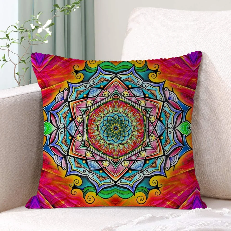 Kryt vankúšov 50x50 MANDALA STYLE Prispôsobené darčeky vankúšik obaly dekoratívna luxusná obývacia izba dekorácia domov 45x45 vankúše