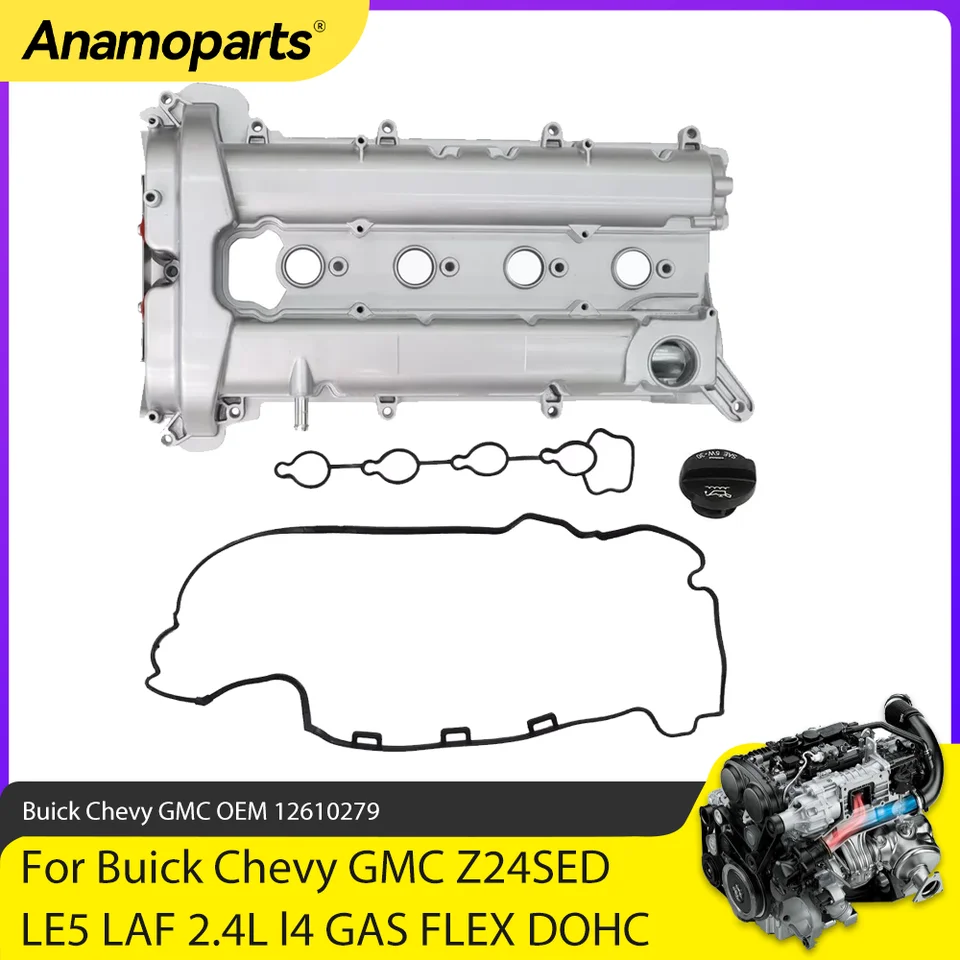 Kryt ventilového krytu motora 2.4 L LE5 LAF pre 10-17 GMC Terrain Chevrolet Equinox Impala Buick Lacrosse 2.4l L4 GAS12610279