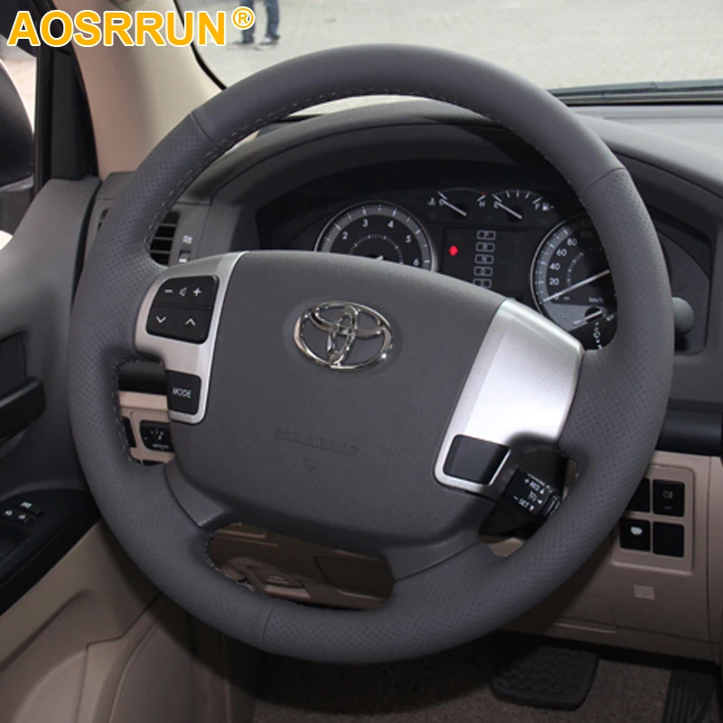 Kryt volantu auta Čierna koža pre Toyota Land Cruiser LC 2008-2015 Tundra 2007-2013