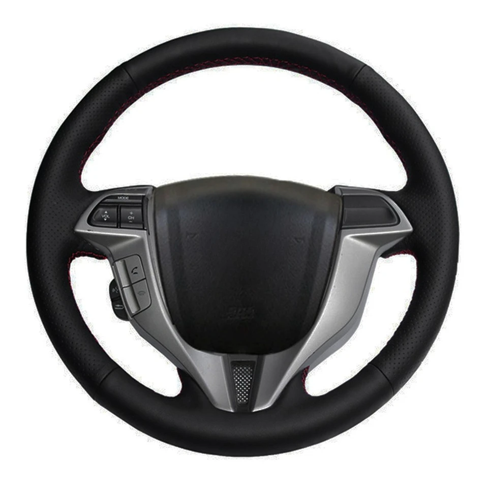 Kryt volantu automobilu DIY Čierna umelá koža pre Honda Accord 8 Coupe Accord Crosstour 2008-2012 Odyssey 2010-2014