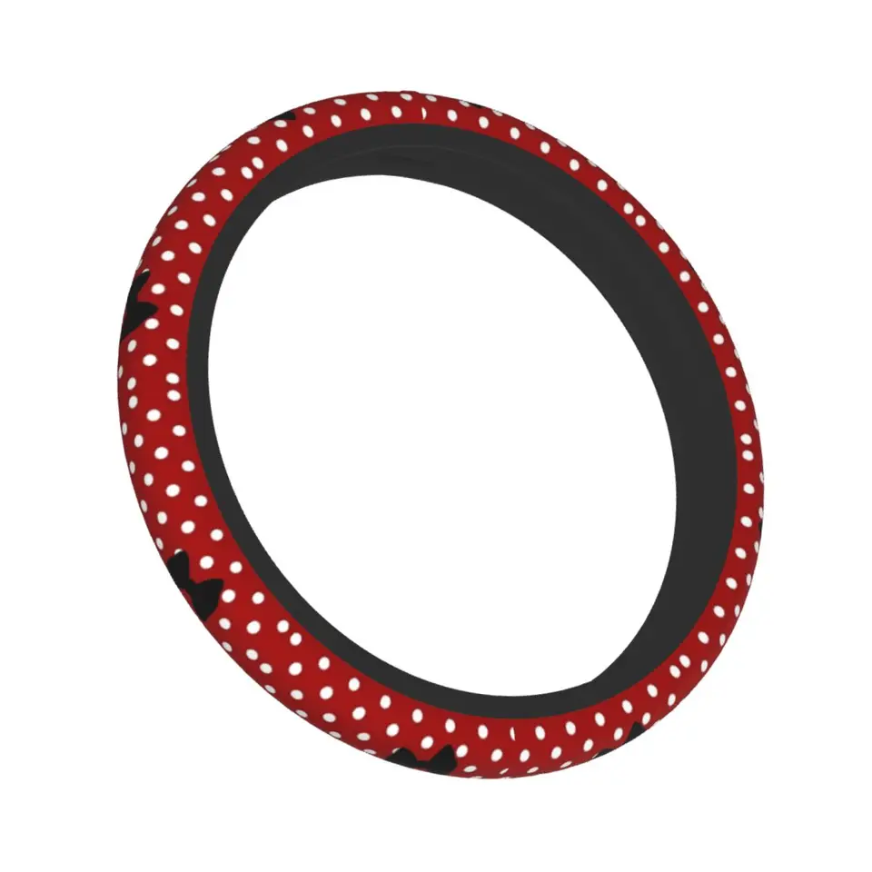 Kryt volantu automobilu Polkadots Mickey Minnie Mouse Bow Bow Braid na kryte krytu automobilu