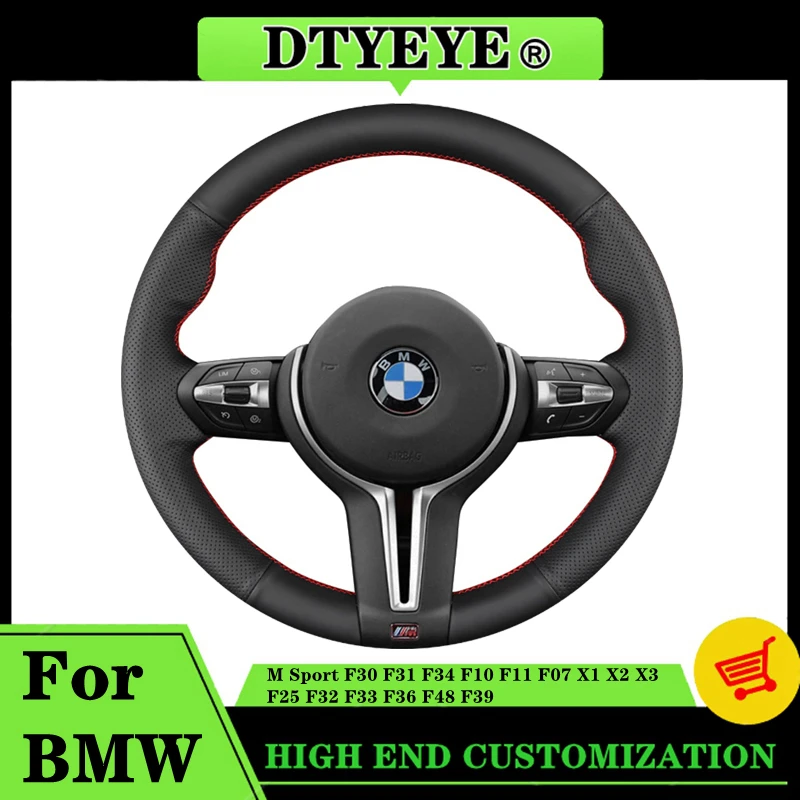 Kryt volantu automobilu pre BMW (M Sport) 2 Series F22 F23 F45 F46 X4 F26 X5 F15 X6 F16 Originálny kožený volant