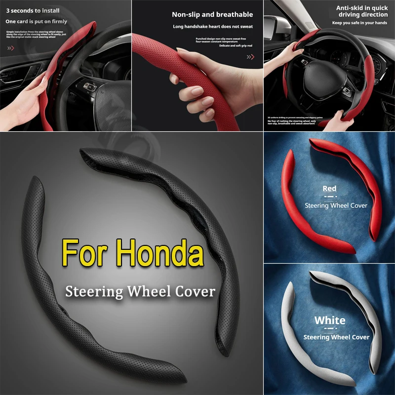 Kryt volantu kožená kožená nekĺzanie potu Absorbujúca špeciálny volant pre Honda Fit Civic Crider Envix Inspire