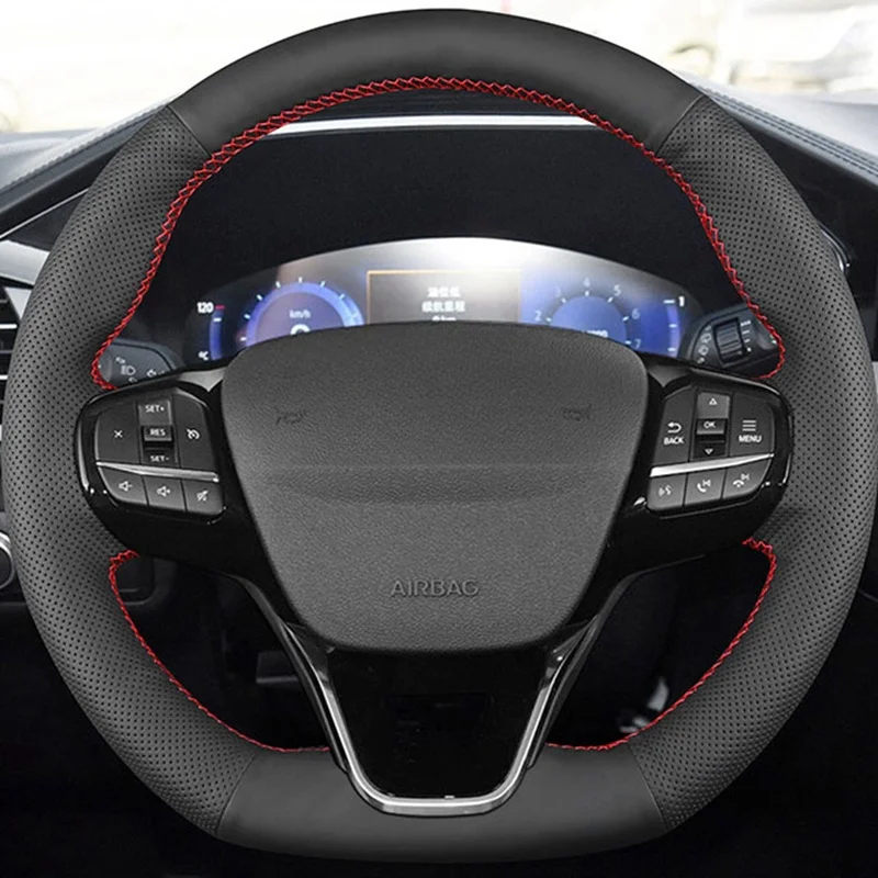 Kryt volantu na mieru na volante kože pre Ford Focus St St-line Fiesta St St-Liauto Cover Cover Cover Auto Príslušenstvo