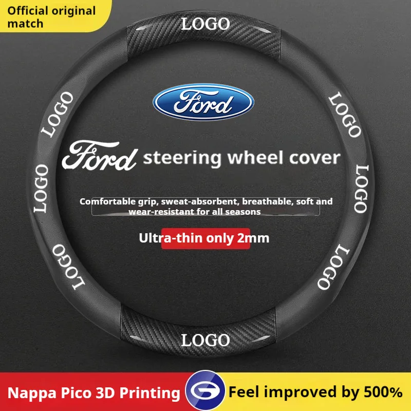 Kryt volantu pre volant pre St Ford Focus F150 Mondeo Fiesta Kuga Edge Ecosport Explorer Escape Fusion Ranger Taurus Shelby