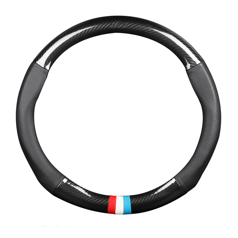 Kryt volantu s koženým volantom z uhlíkových vlákien pre BMW E46 E39 330I 540I 525I 530I 330CI M3 2001 2002 2003