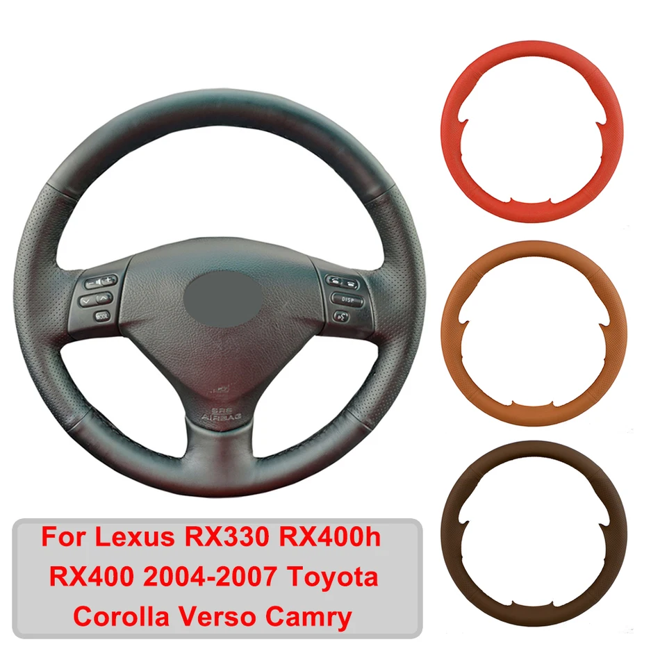 Kryt volantu s umelým koženým automobilom pre Lexus RX330 RX400H RX400 Toyota Corolla Verso Camry volant Braid
