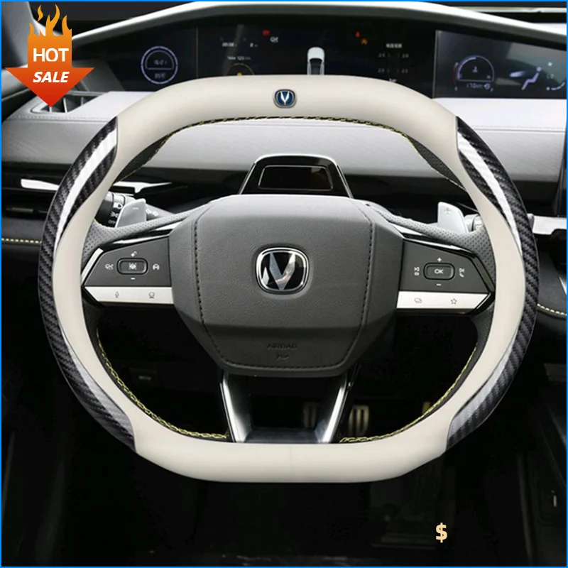 Kryt volantu z koženého automobilu pre Changan Uni-K UNI UNI-S UNIS CS55 PLUS 2022 2023 2024 2025 Automatické interiérové ​​doplnky