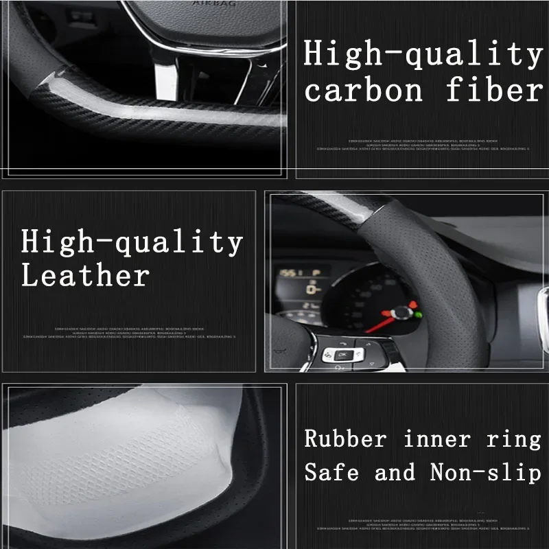 Kryt volantu z uhlíkových vlákien automobilov 38 cm pre Chevrolet Všetky modely Captiva Cruze Sonic Auto Interior Accessories Styling automobil