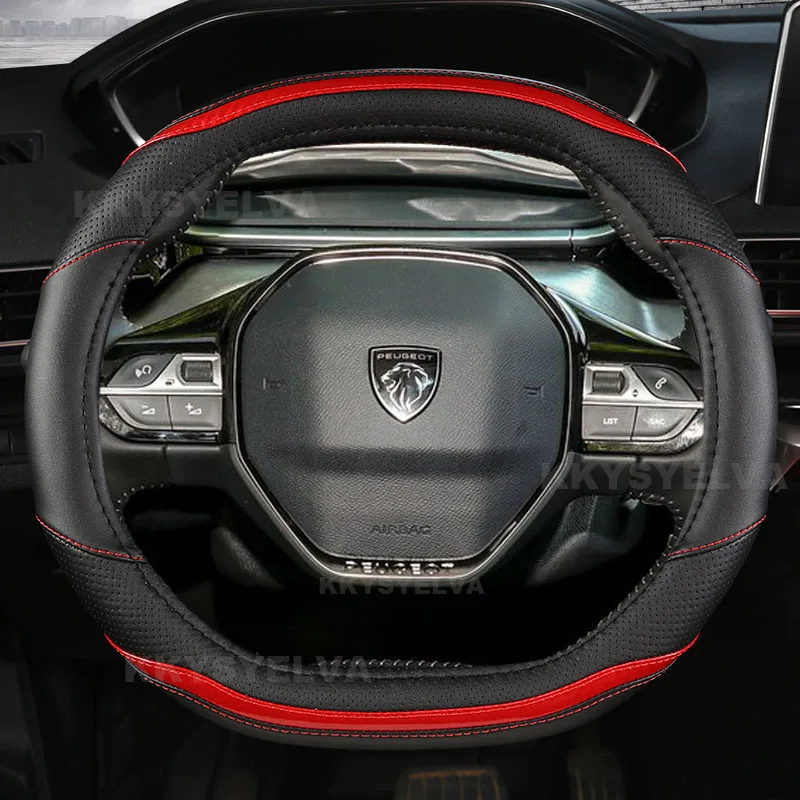 Kryt volantu z uhlíkových vlákien +kožené auto pre Peugeot 408 2022 Peugeot 308 308 GT 2021 2022 Automatické príslušenstvo