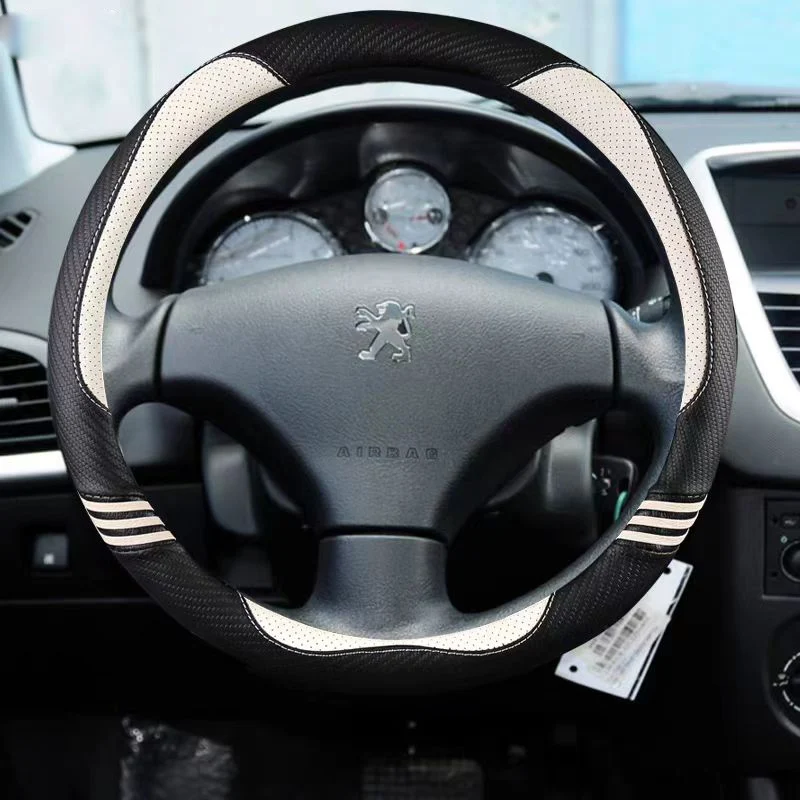 Kryt volantu z uhlíkových vlákien pre kolieska volantu pre Peugeot 307 CC 2004-2009 307SW 2004-2009 407 407 SW 2004-2009 Automatické príslušenstvo