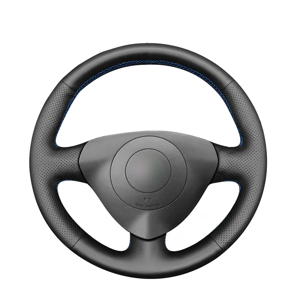 Kryt volantu z čiernej kože pre volant pre Alfa Romeo 147 156 Crosswagon 2000 2001 2002 2003 2004 2005 2006 2007 2008 2009