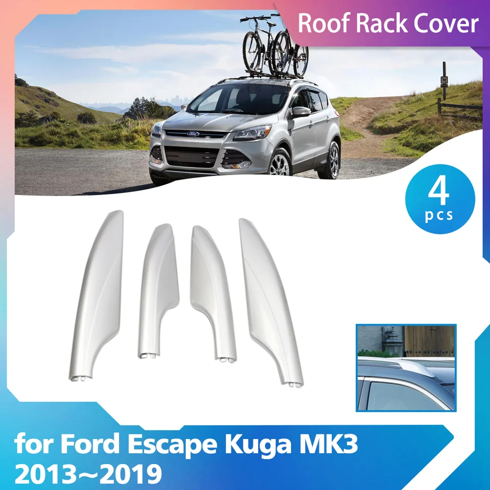 Kryt vozidla pre strešný stojan pre Ford Escape Kuga MK3 2013 ~ 2019 2014 2015 2016 2016 BATLEGETICKÝ ČASŤ RELEČNÝ KONCICKÝ SHEL CAP SHELL SHELL