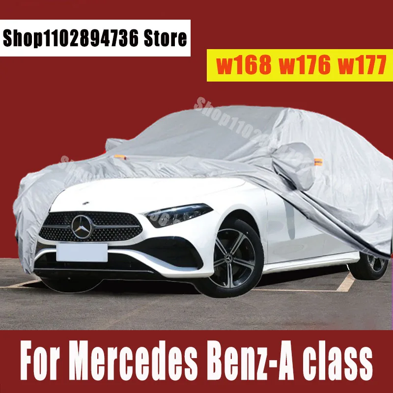 Kryt vozidla Vodotesná ochrana vonkajšie auto pokrýva vetruvzdorné prachové príslušenstvo pre Mercedes Benz-A Class W168 W176 W177
