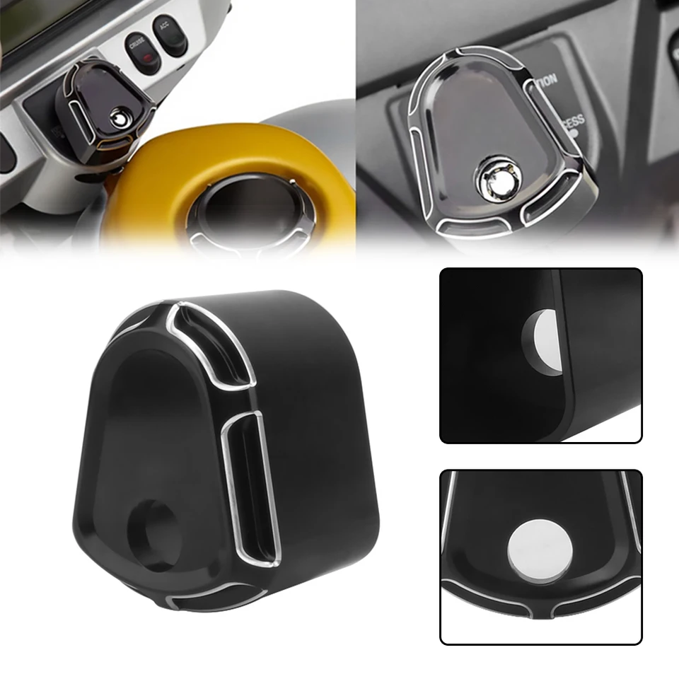 Kryt zámku prepínača motocykla Plytký rezaný pomlčkový kryt zapaľovania pre Harley Touring Road Glide Street Glide Fltr FlHX 96-13