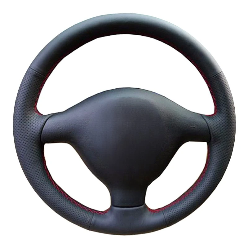 Kryt čierneho volantu Soft Soft Artificial Leather Cover volantu pre Volkswagen VW Golf 4 MK4 Old VW Passat B5