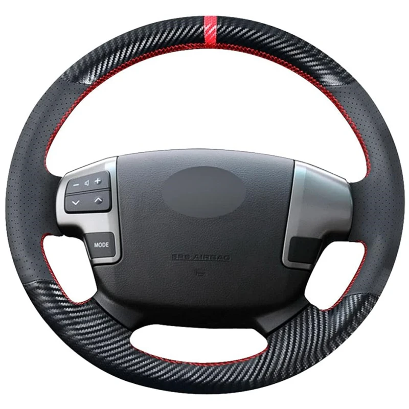 Kryty volantu z uhlíkových vlákien pre Toyota Tundra Land Cruiser Sequoia Hiace 2007-2018 Kožené interiérové ​​doplnky
