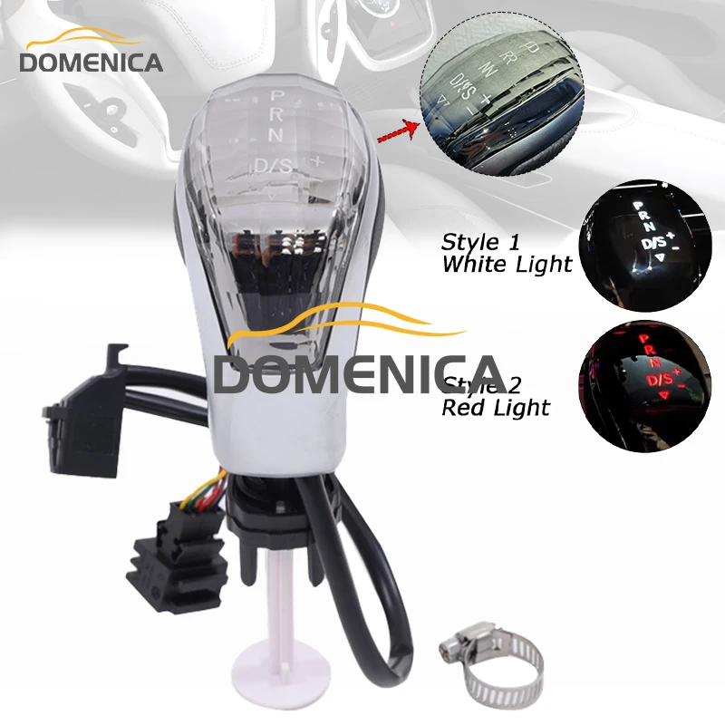 Kryštálový radiaci gombík pre VW Volkswagen Passat Golf Tiguan Skoda Octavia CC DSG Shifter Lever Lever LED Doplnky LED