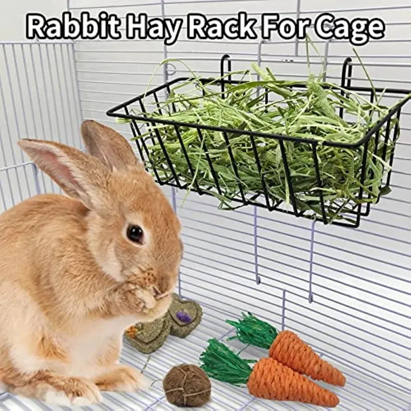 Králikové seno Kovové králičie Rabbit Hay Rack Multifunkčné seno Racks Rabbit Feeder Racks